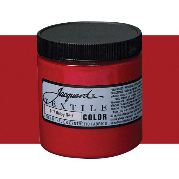 Jacquard Permanent Textile Color 8 oz. Jar Ruby Red Jerry's Artarama