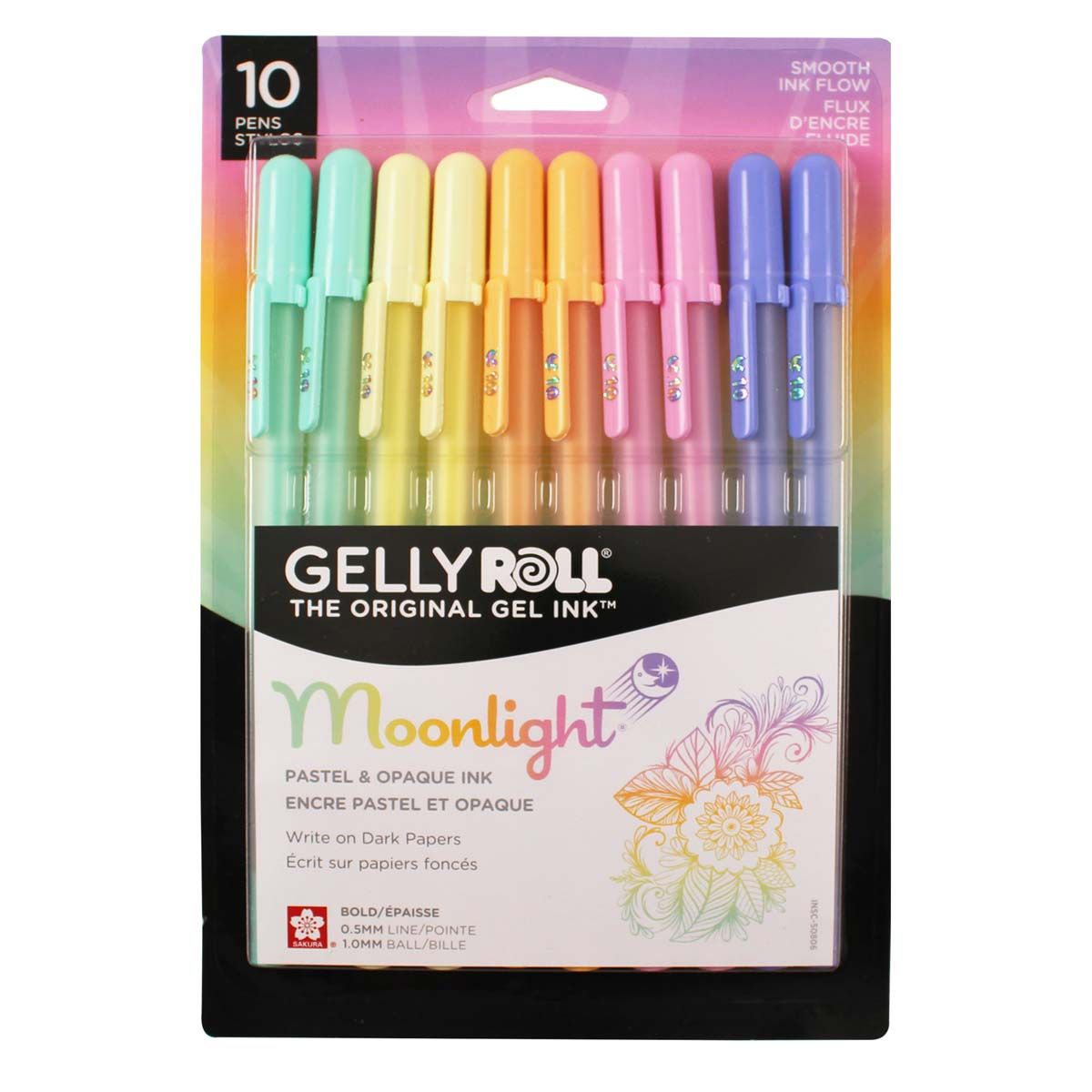 Sakura Gelly Roll Pen Moonlight Bold Set of 10, Pastel Colors