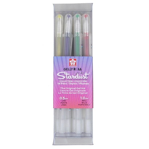 Sakura Gelly Roll Pen Set of 16 1.0mm Medium Point - Stardust Colors
