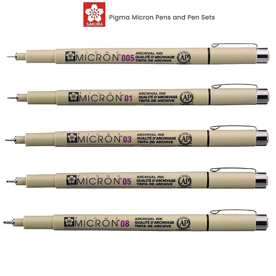Sakura Pigma Micron Pens and Sets 