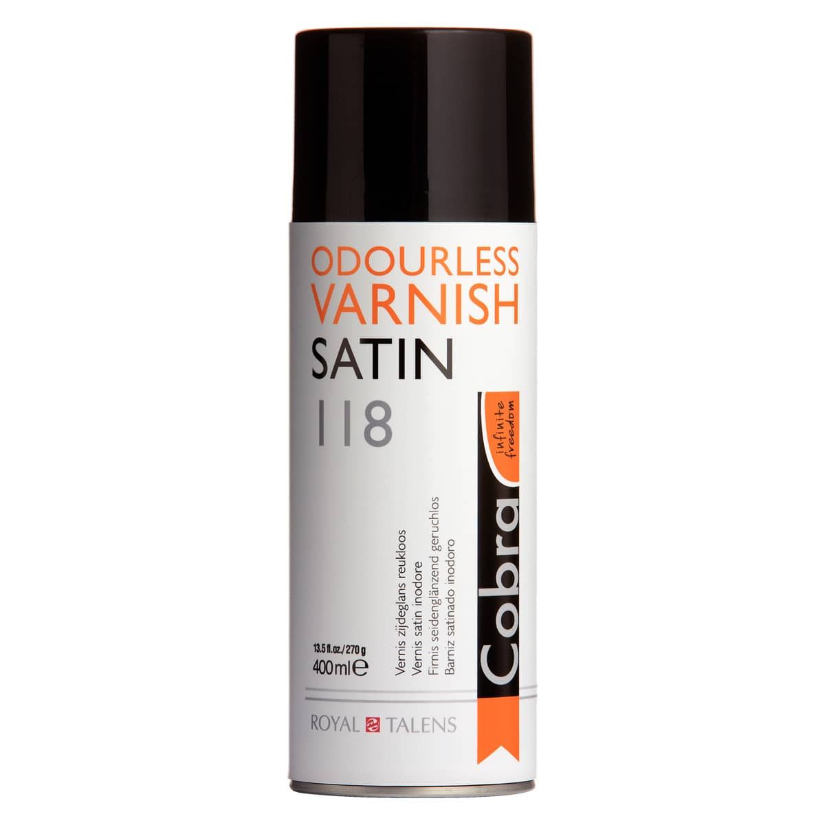 Cobra Water-Mixable Oil Spray Varnish - Satin, 400ml Can