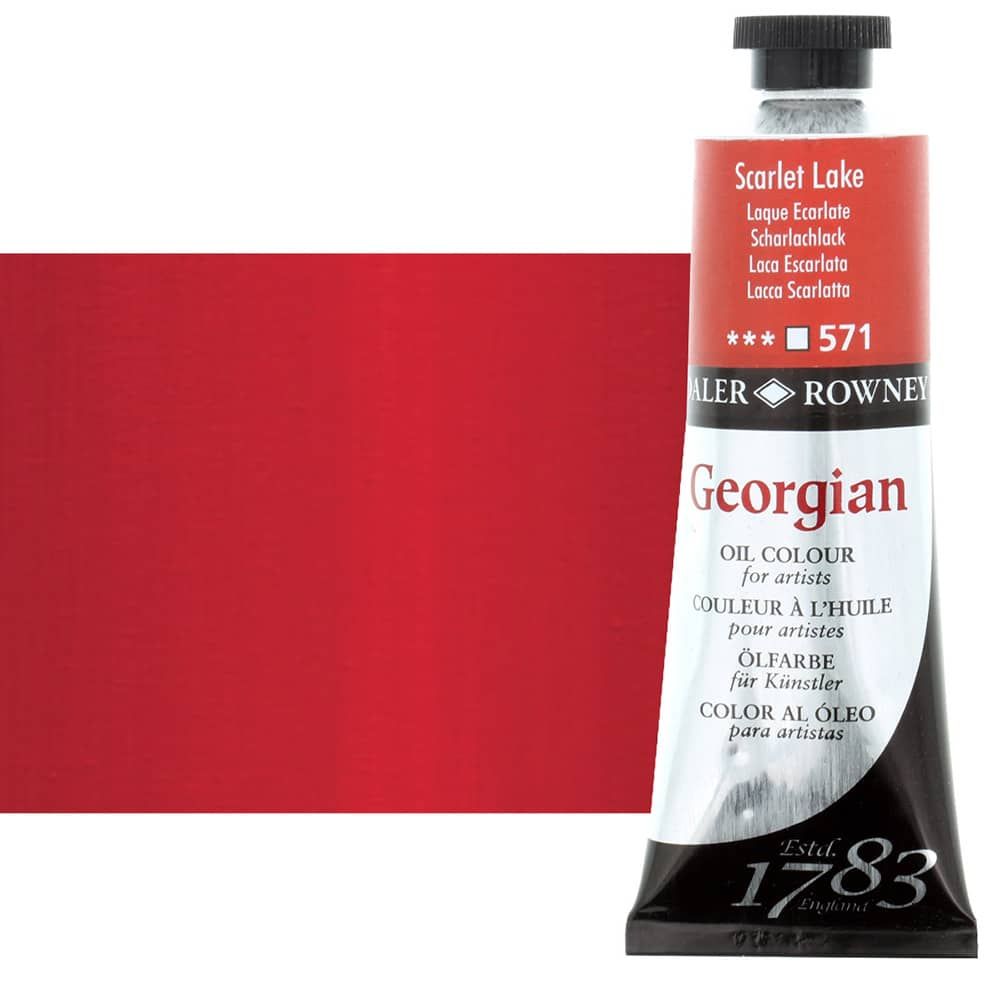 Daler-Rowney Georgian Oil Color 75ml Tube - Scarlet Lake