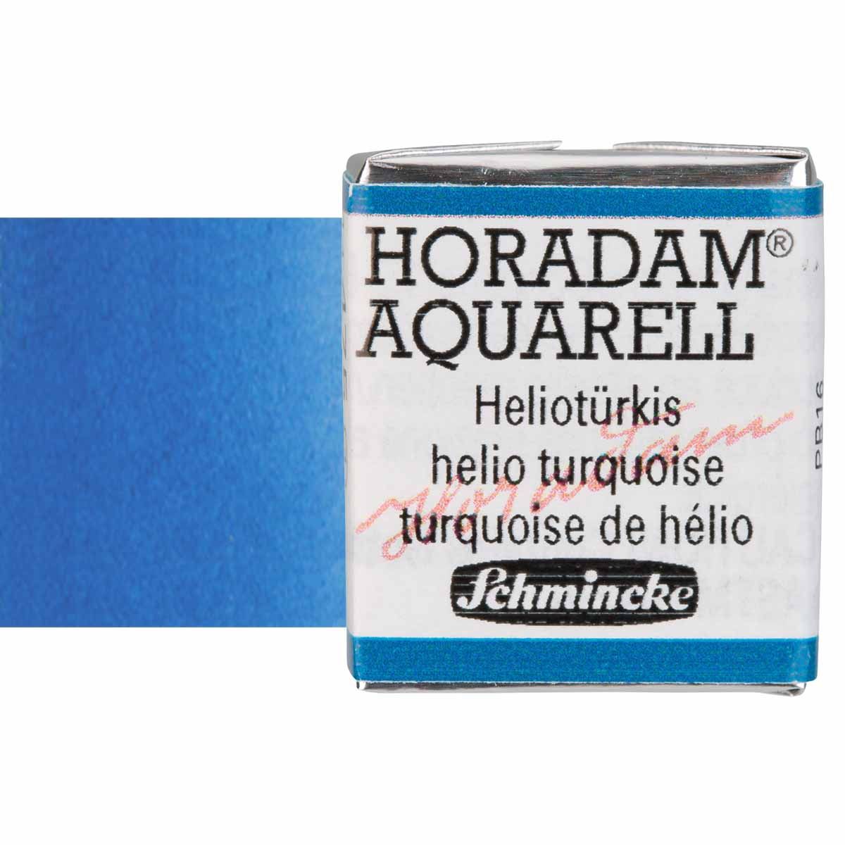 Schmincke Horadam Watercolor Helio Turquoise Half-Pan