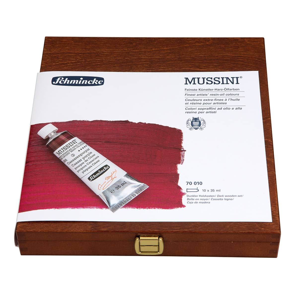 Schmincke Mussini Oil 35 ml Wood Box Set of 10