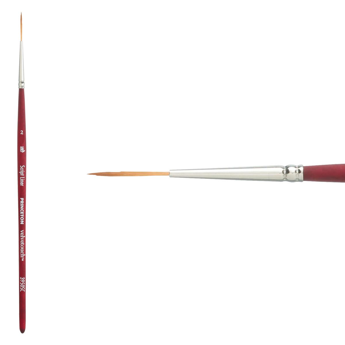 Princeton Velvetouch™ Series 3950 Synthetic Blend Brush #2 Script Liner