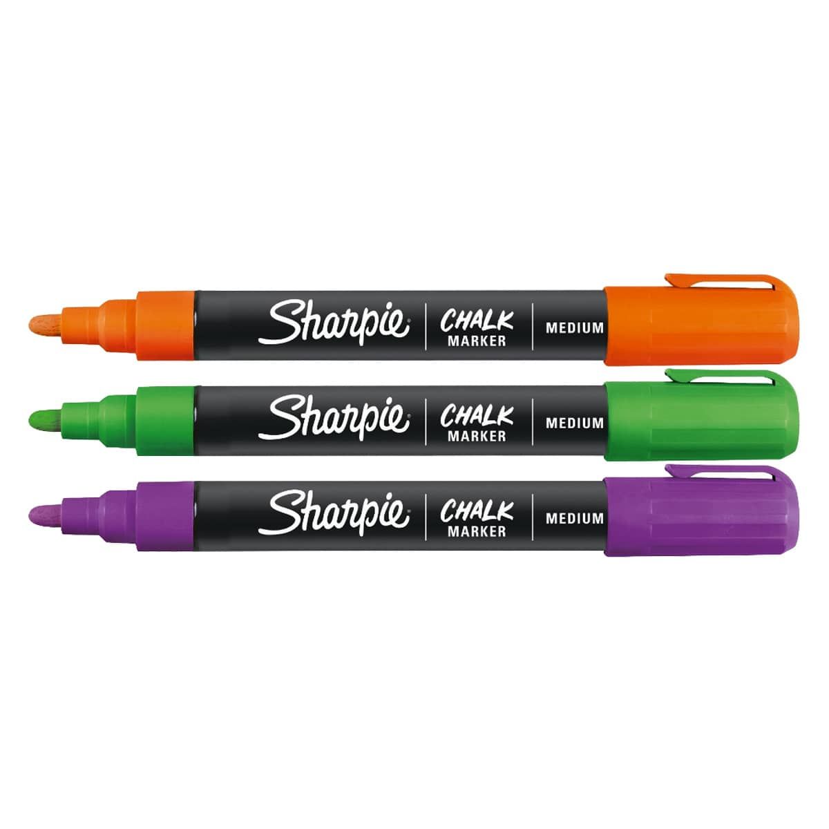 Sharpie Chalk Marker, Wet Erase, Assorted, Medium - 3 chalk markers