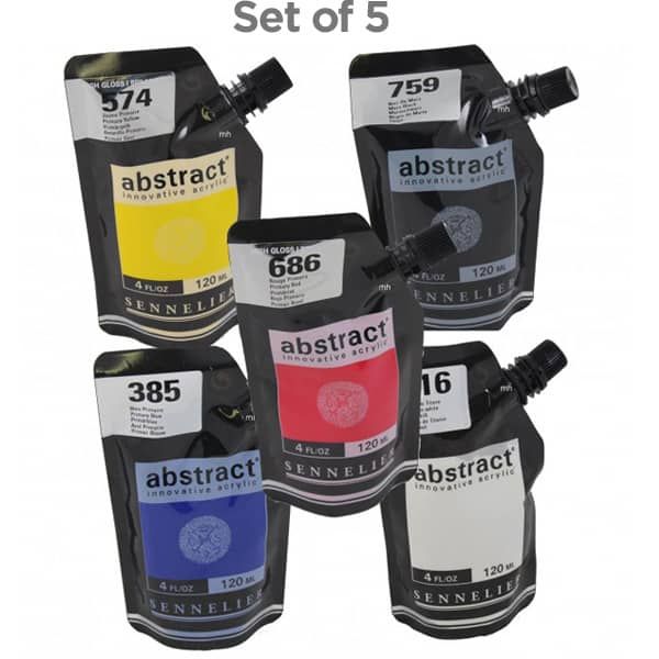Sennelier Abstract Acrylics Paint  Set of 5 
