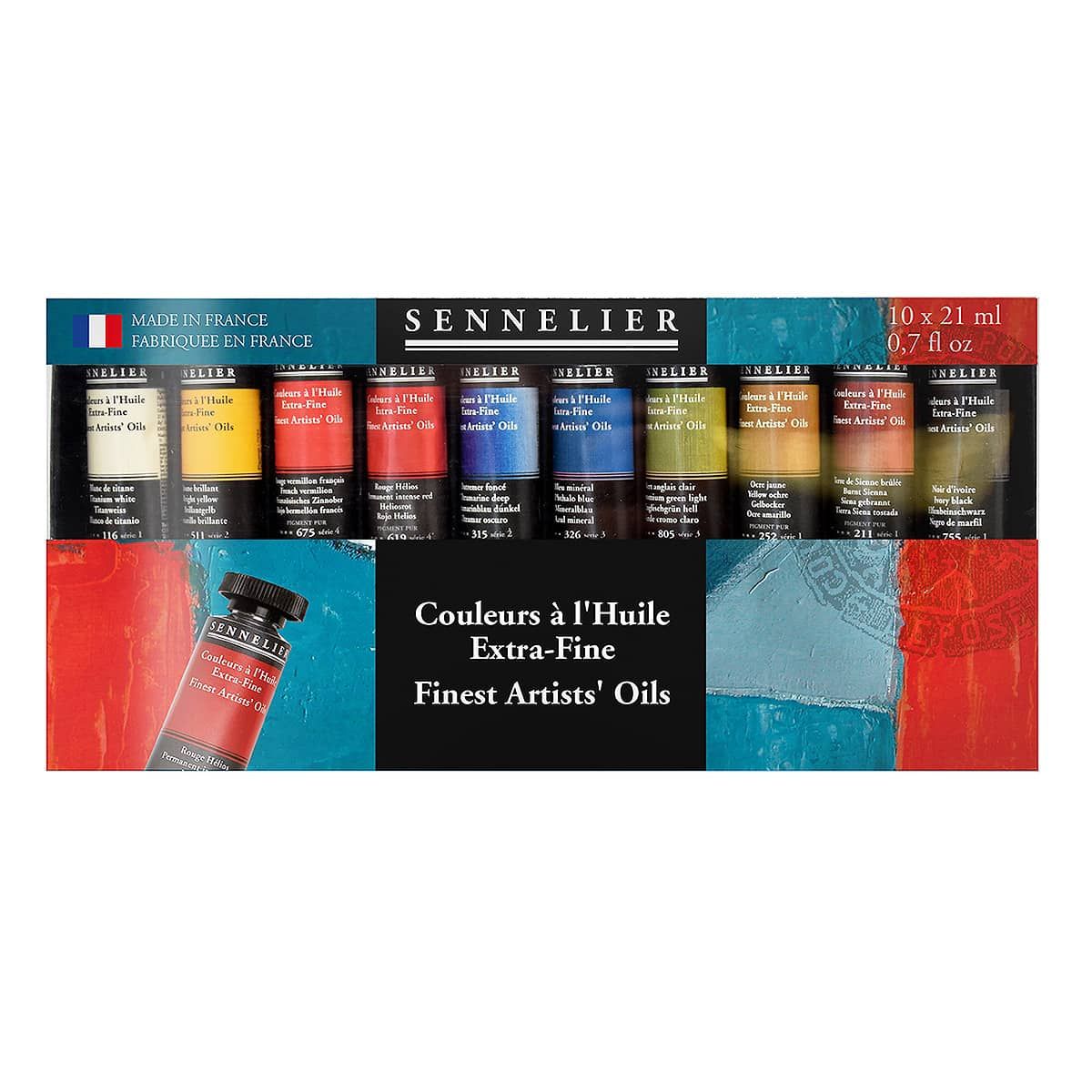 Oil Color Set of 10. 21ml Tubes