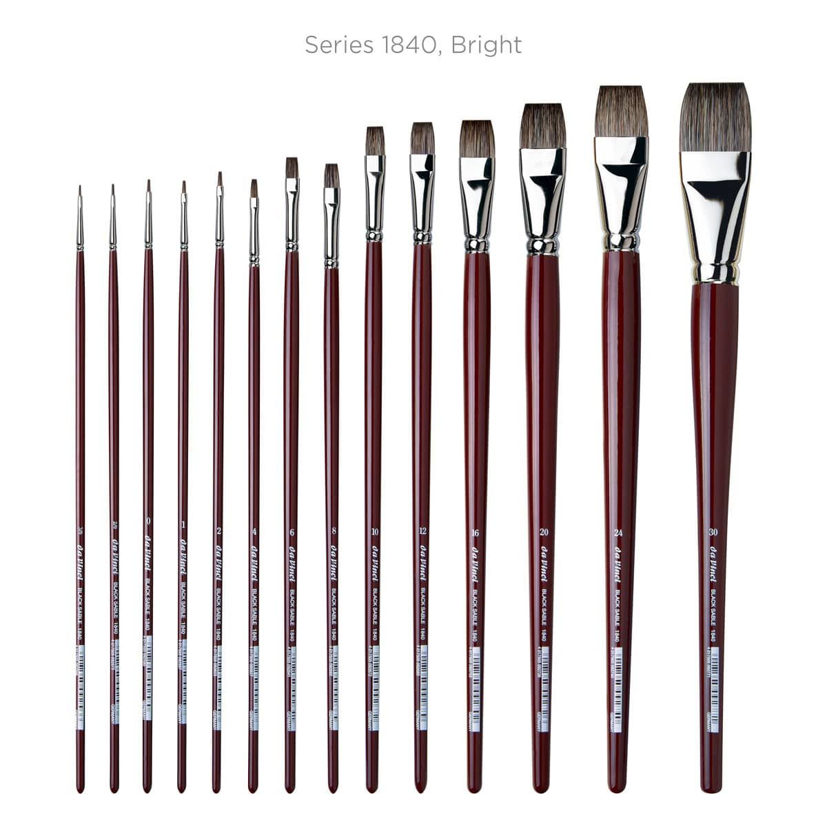 da Vinci Fitch Black Sable Brushes | Jerry's Artarama