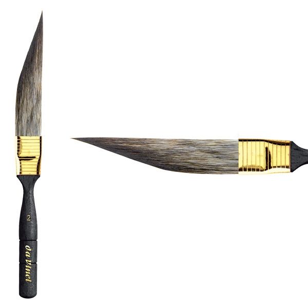 Da Vinci Casaneo Series 703 New Wave Synthetic sz. 2 Dagger Striper