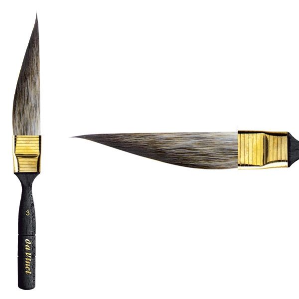 Da Vinci Casaneo Series 703 New Wave Synthetic sz. 3 Dagger Striper