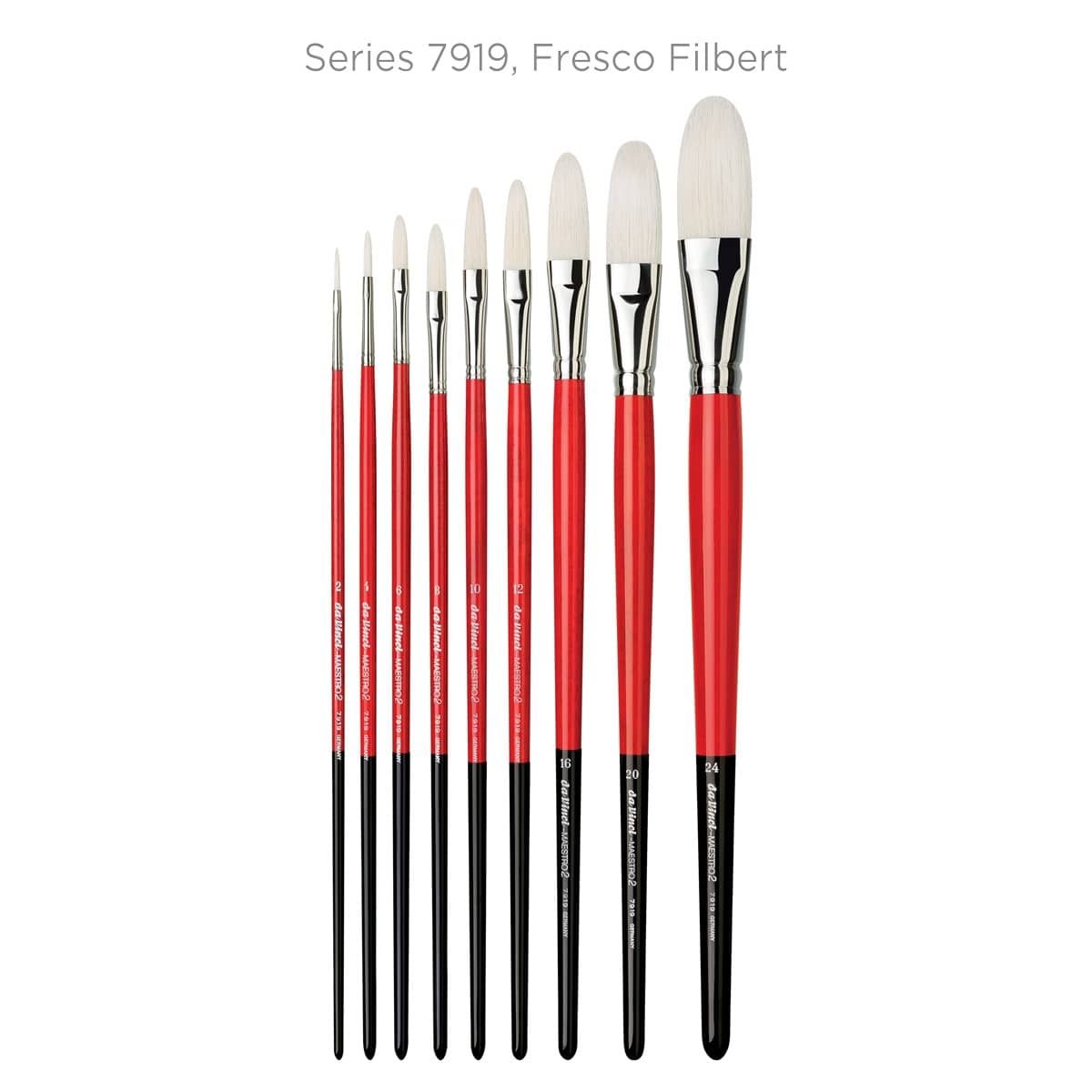Series 7919 Fresco Filbert Brushes 