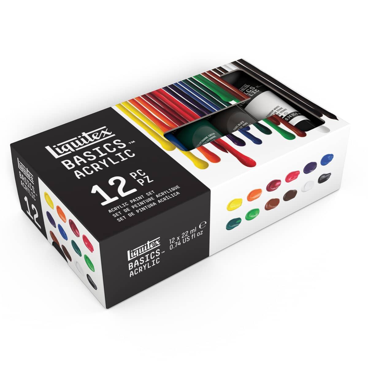 Liquitex BASICS Acrylic Paint Set, 36 x 22ml (0.74-oz