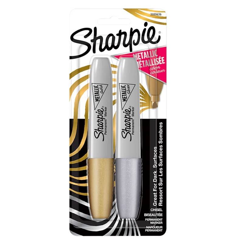 Sharpie Chisel Tip Metallic 2pk Gold & Silver