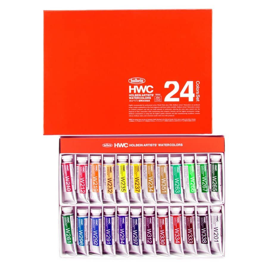 Holbein Artists' Watercolors, 5 mL, Set of 24 – St. Louis Art Supply