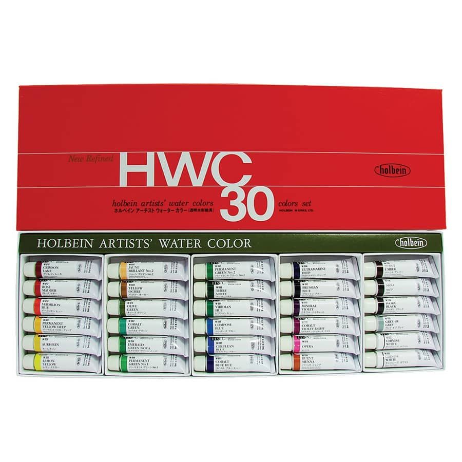Holbein Artists' Watercolor 5ml Set of 30 Assorted Colors