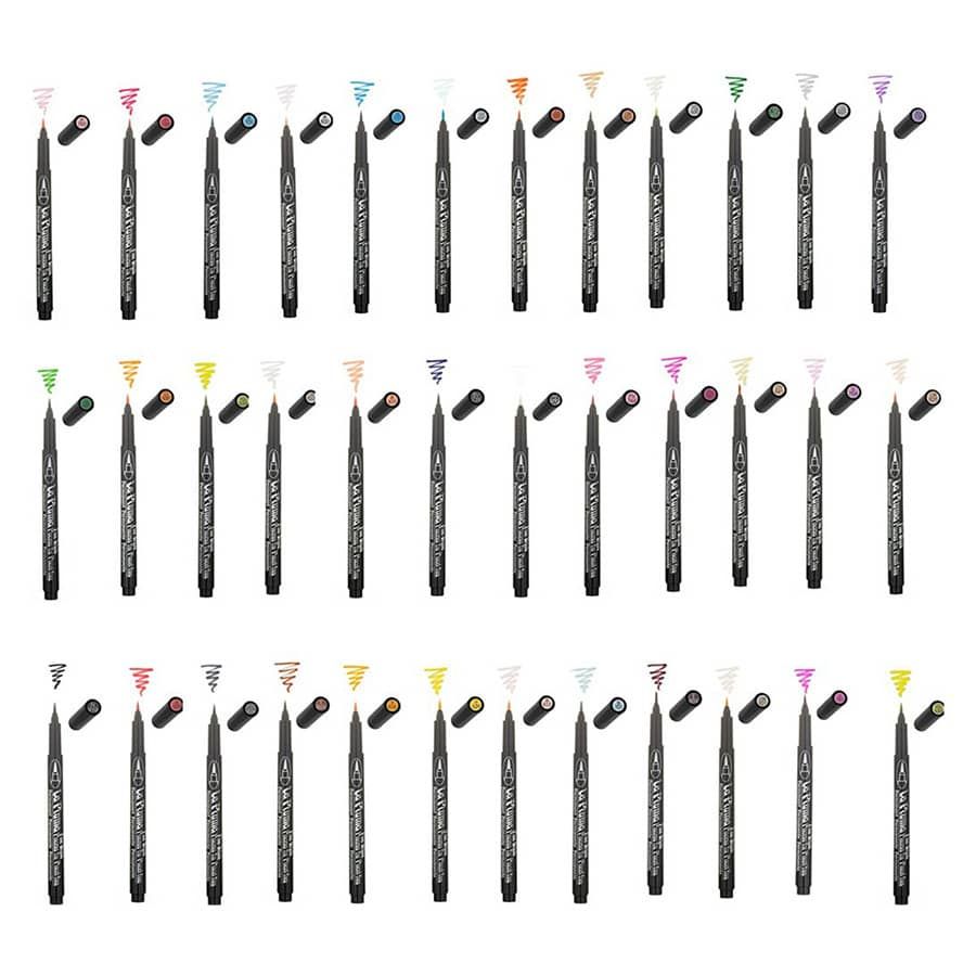 LePlume 3100 Series Fine Brush Tip Markers Complete Set of 36