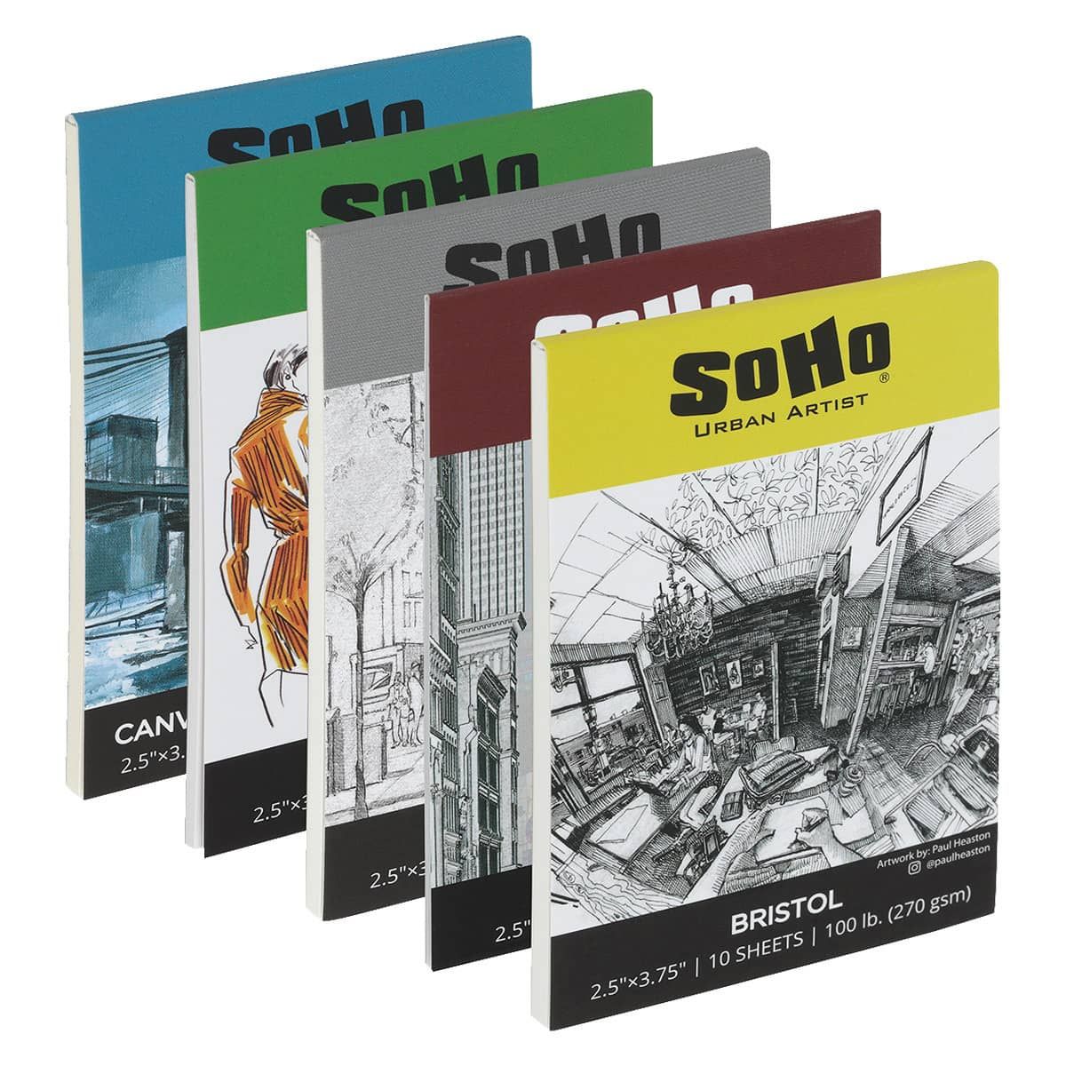 SoHo Urban Artist Acrylic Canvas Pads - Textured Canvas Paper Pad for  Painting, Drawing, Pastels, Travel, & More! - [Single - 8x8]