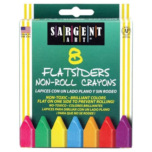 Sargent Art FlatSide Crayons Set of 8 Colors Jerry's Artarama