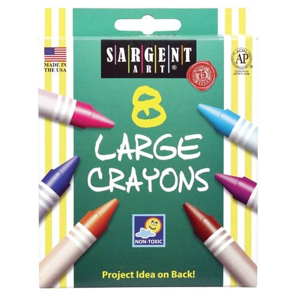 Sargent Art Large Crayons Set of 8 Colors Jerry's Artarama