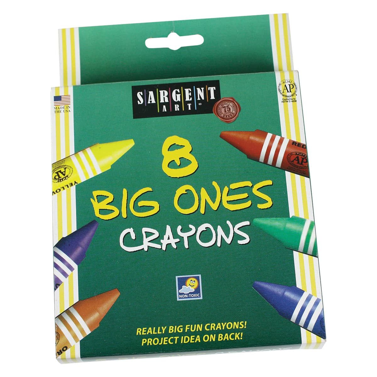Sargent Art Big Ones Crayons Set of 8 Colors Jerry's Artarama