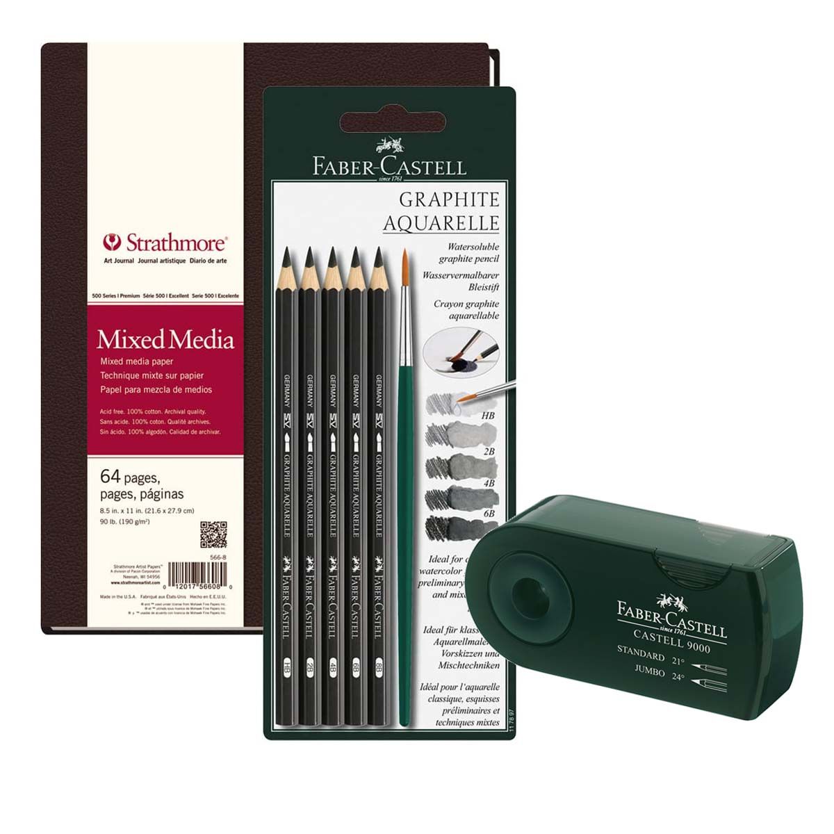 Faber-Castell Graphite Aquarelle Pencil - 6B (Box of 6)