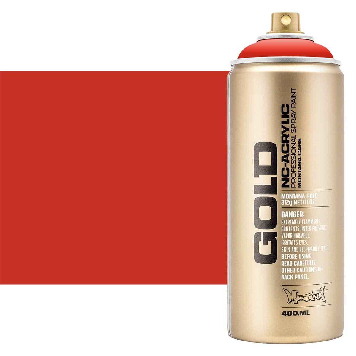 Montana GOLD Acrylic Professional Spray Paint 400 ml - Shock Orange Dark