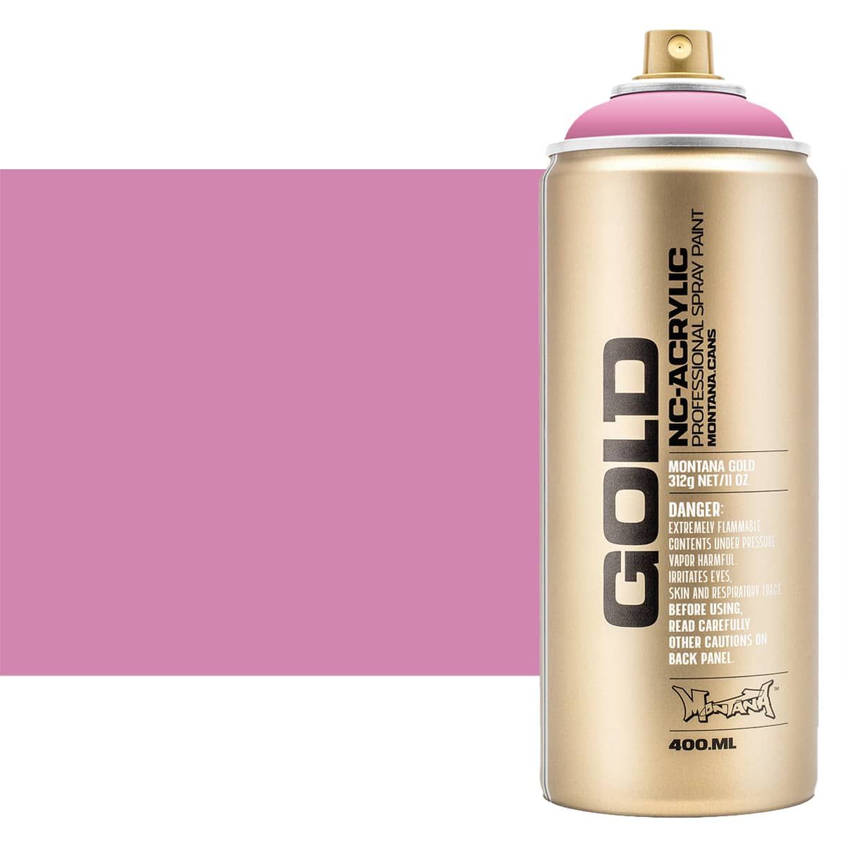 Montana GOLD Acrylic Professional Spray Paint 400 ml - Shock Pink Light