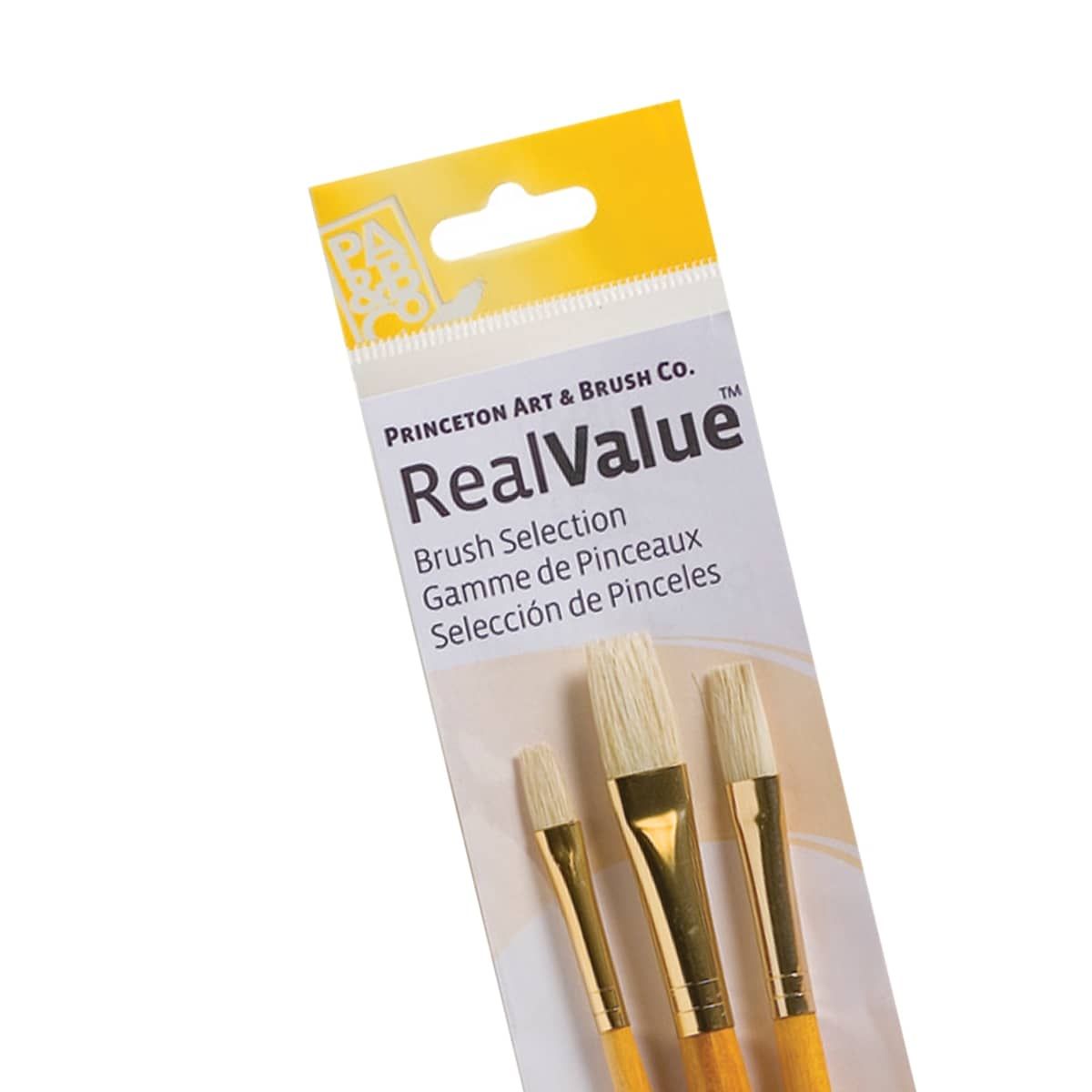 Princeton Real Value Brush Set 9104 Short Handle 3pk - Natural Bristles ...