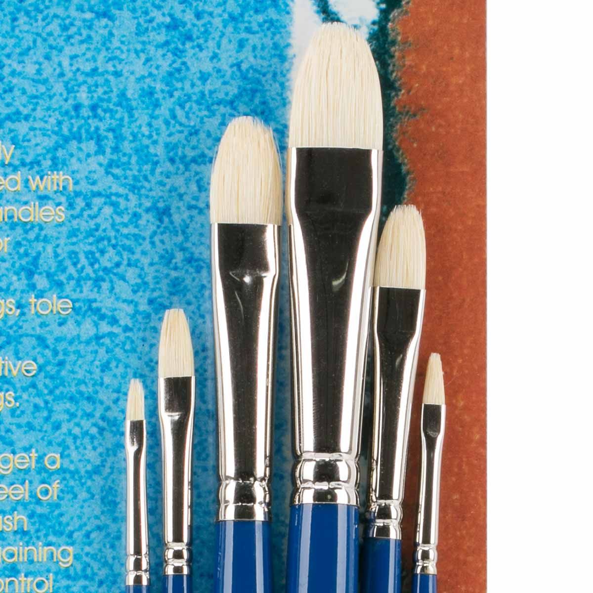 Creative Mark Shortie Bristle Filbert Brush (Set of 6) Jerry's Artarama