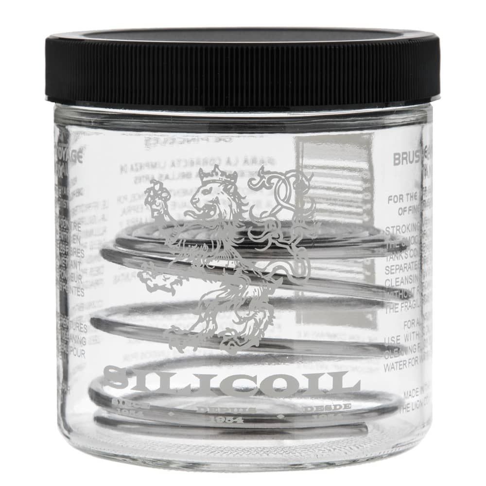 Silicoil Brush Cleaner Tank, 12oz. Glass Tank