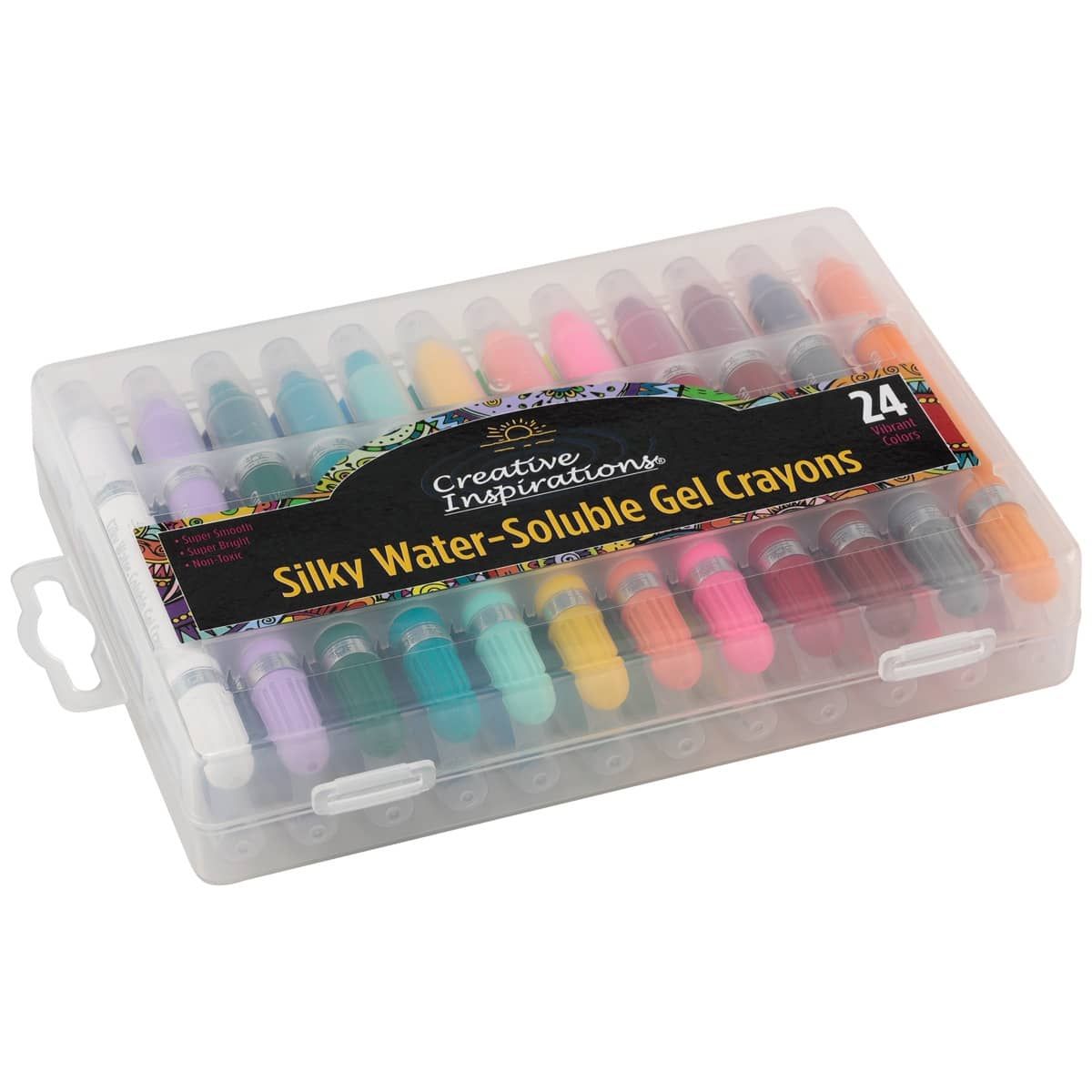 24 Colors in a durable storage tote box