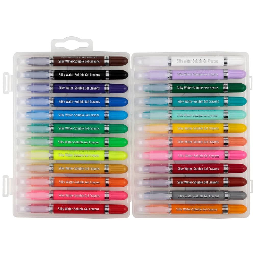 Creative Inspirations Silky Water-Soluble Gel Crayons - Professional Gel  Crayons for All Ages (3+ Years & Up), Artists, Scrapbooking, Travel, &  More!