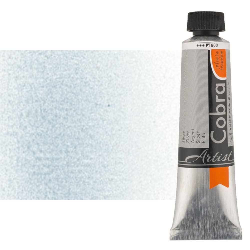 Cobra Water-Mixable Oil Color 40ml Tube - Silver