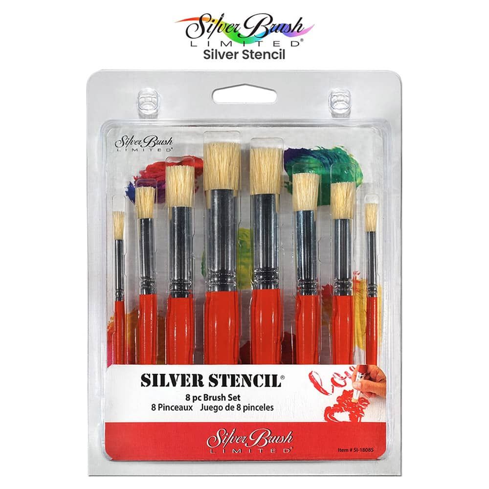 Silver Brush Silver Stencil Brush Sets