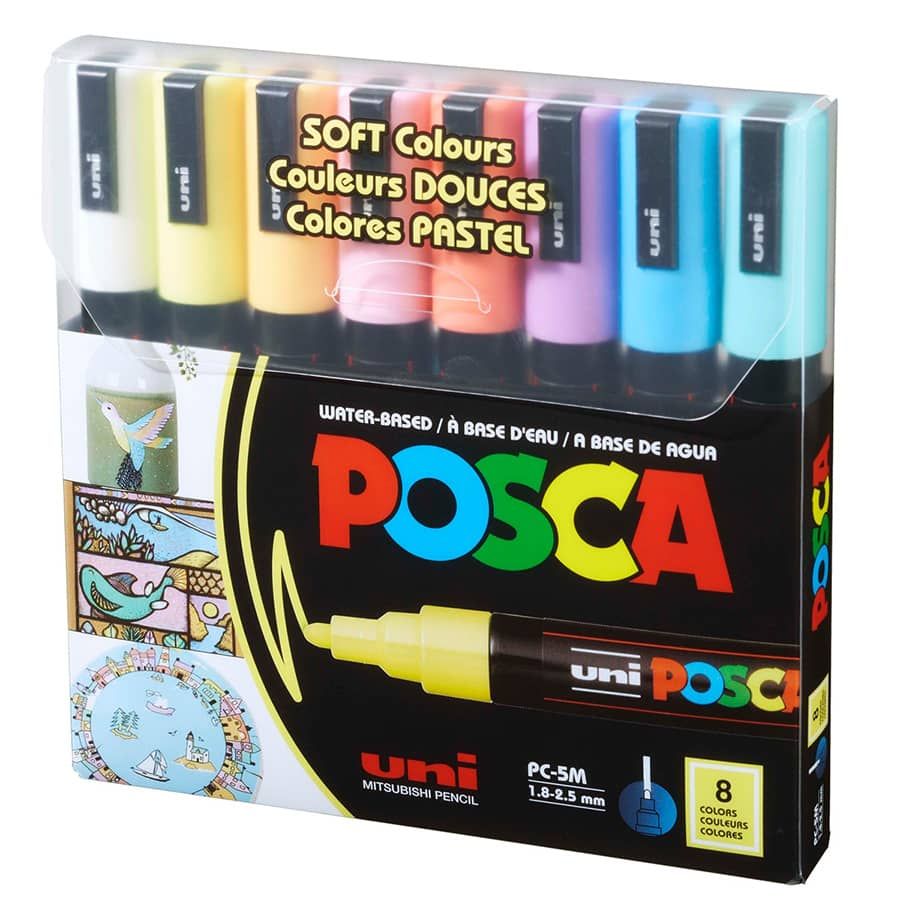 POSCA Acrylic Paint Marker 8 Standard Color Ultrafine Set - Wet Paint  Artists' Materials and Framing