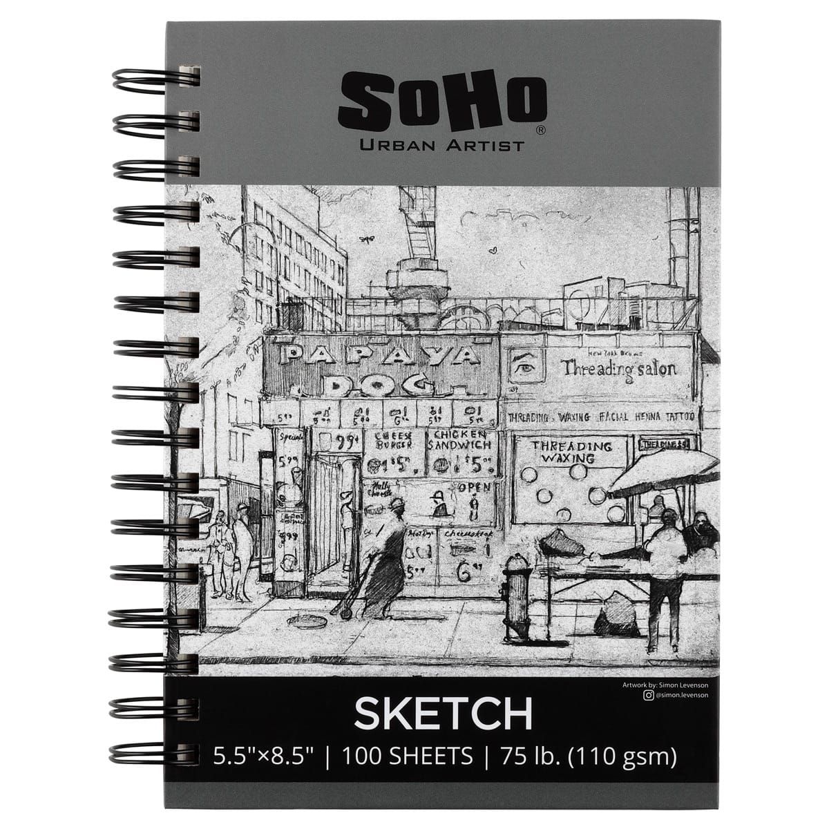 3-Pack Perforated Art Sketchbook for Drawing, 5.5x8.5 Inch Spiral Bound  Notebook for Doodling, Drawing, Art Pads with Acid-Free Paper, 100 Ivory  Color