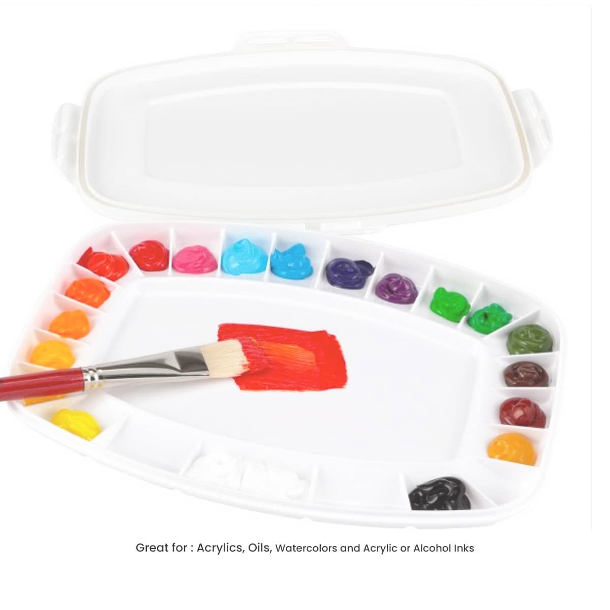 The Perfect Palette for : Oils, Acrylics, Watercolors, Acrylic or Alcohol Inks