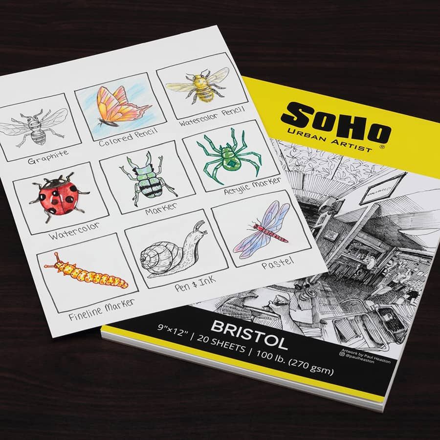 SoHo Urban Artist 100 lb Bristol Paper Pad 14x17 (20-Sheets