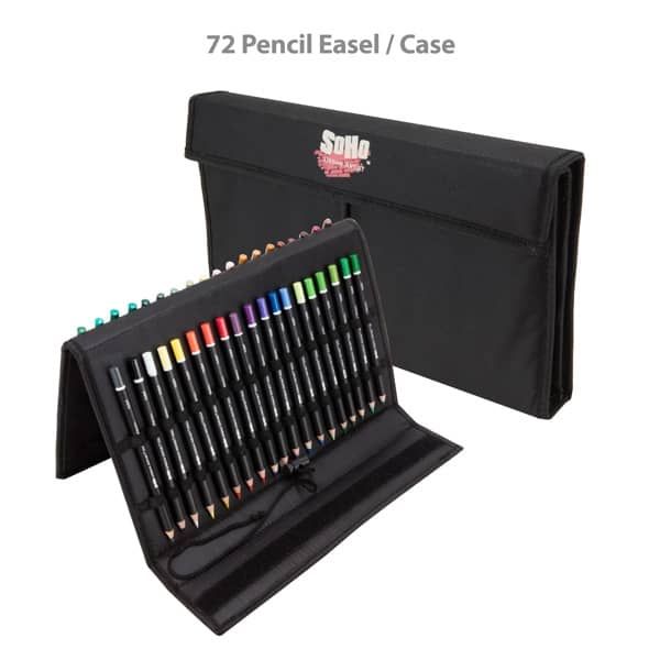 SoHo Urban Artist Colored Pencil Easel Case 72 Pencils Velcro Enclosure