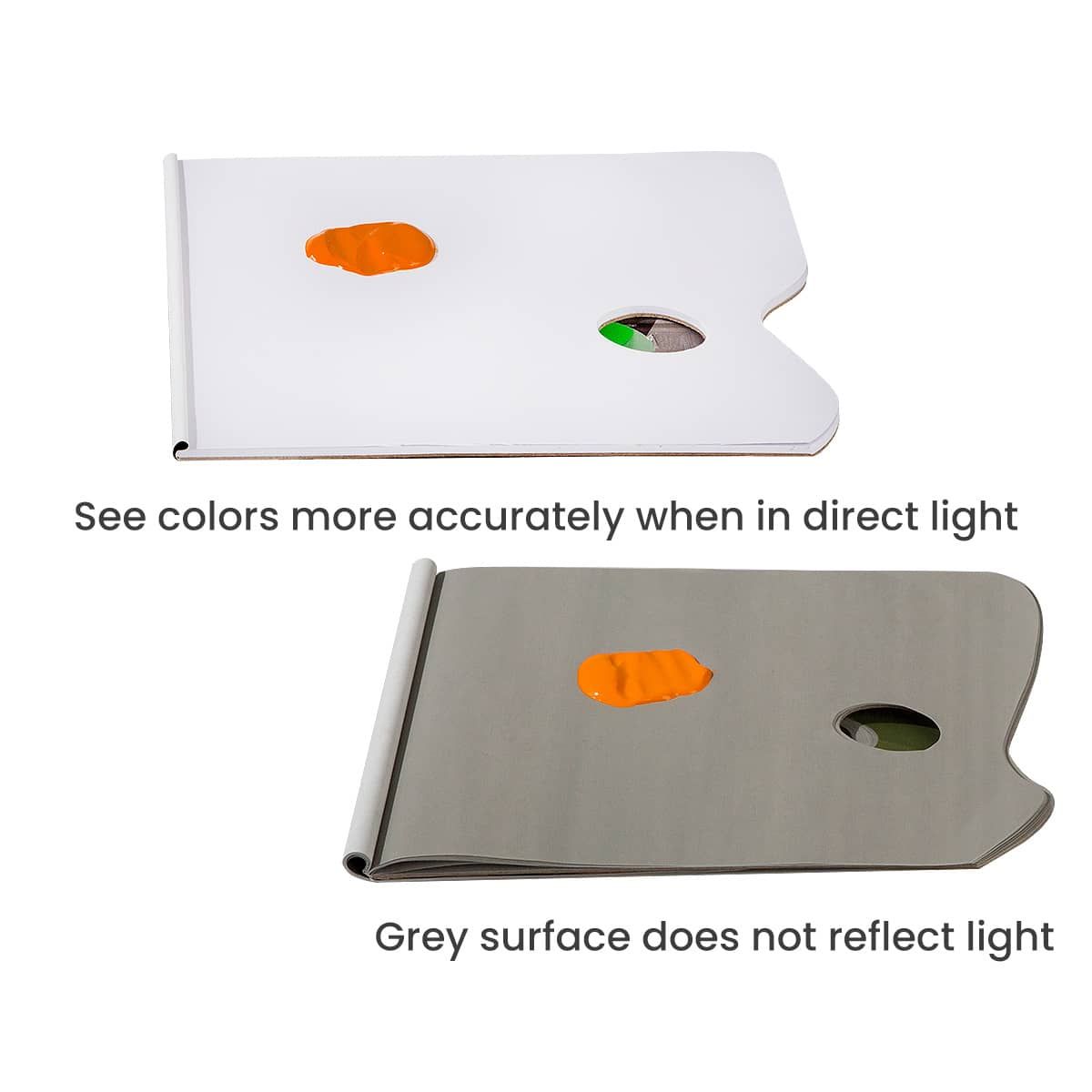 See colors more accurately - Grey surface does not reflect light