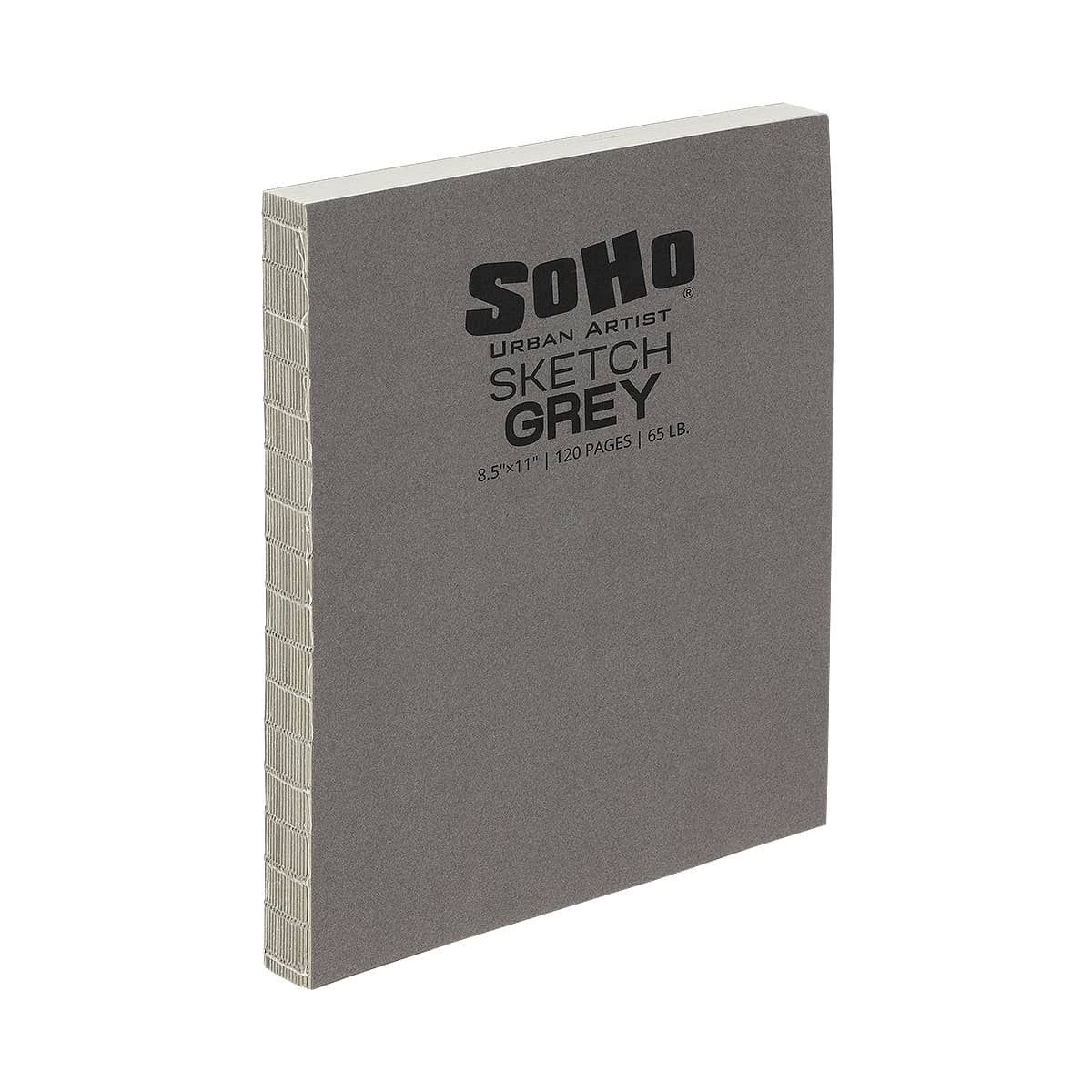 Grey 8.5X11in Open Bound Sketch Pad
(120 Sheets, 65lb.)	