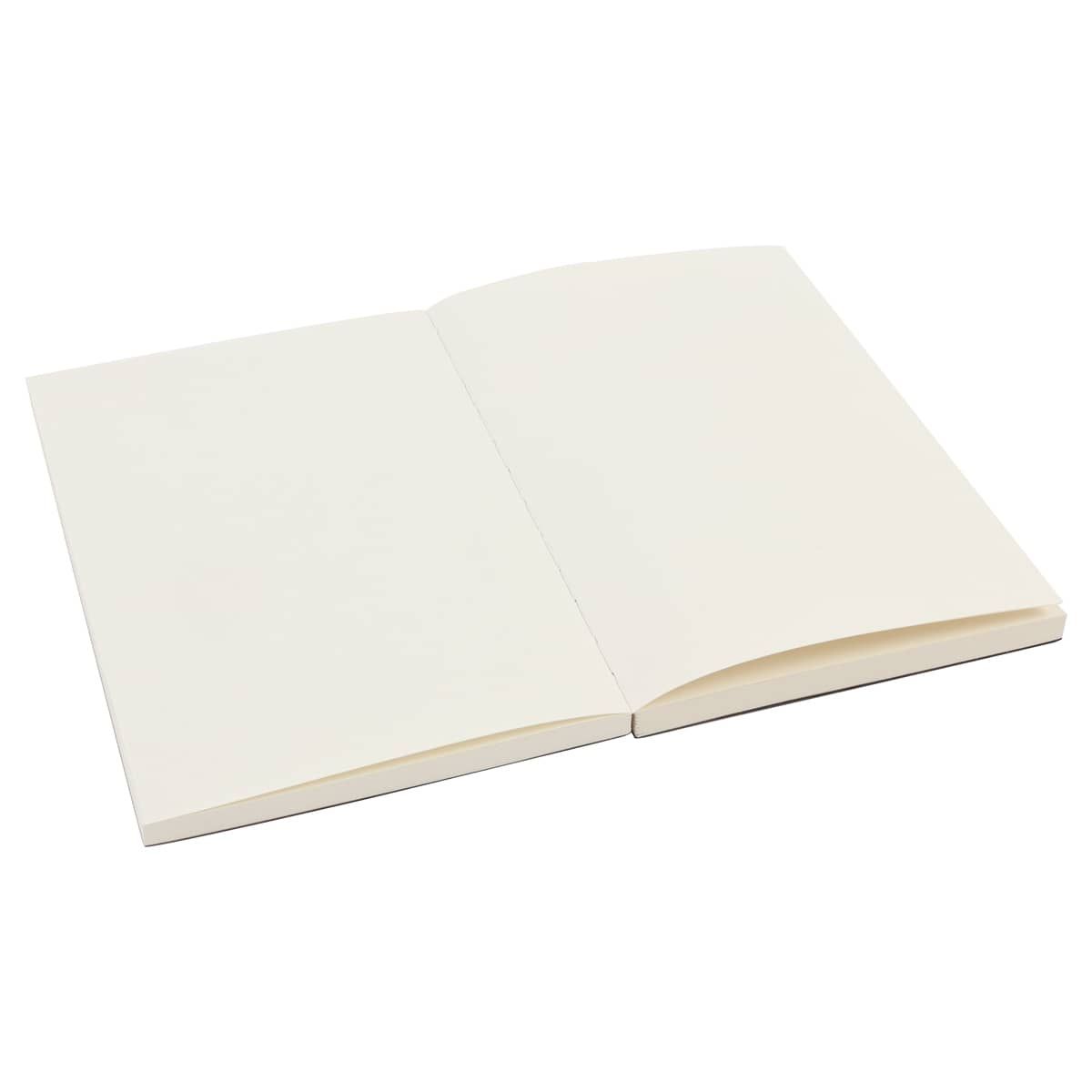 Open binding allows sketchbook to lay flat