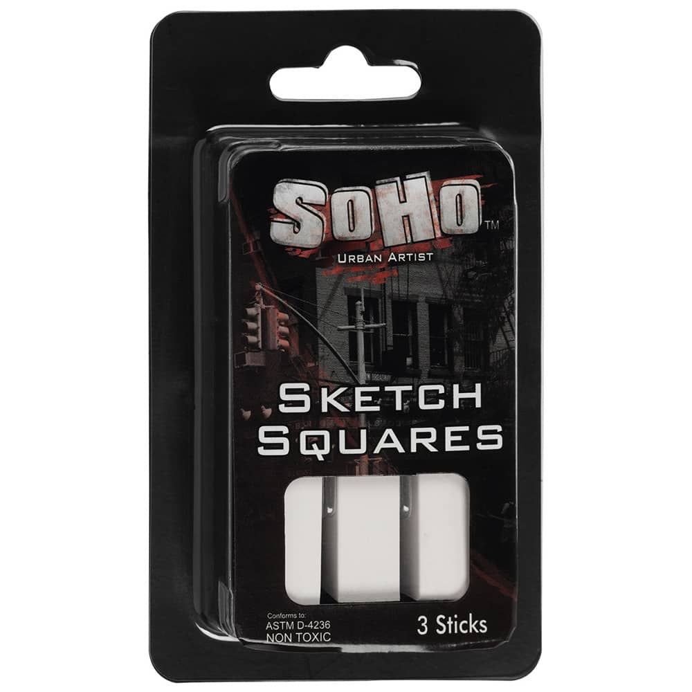 SoHo Sketch Squares 3-Pack - White