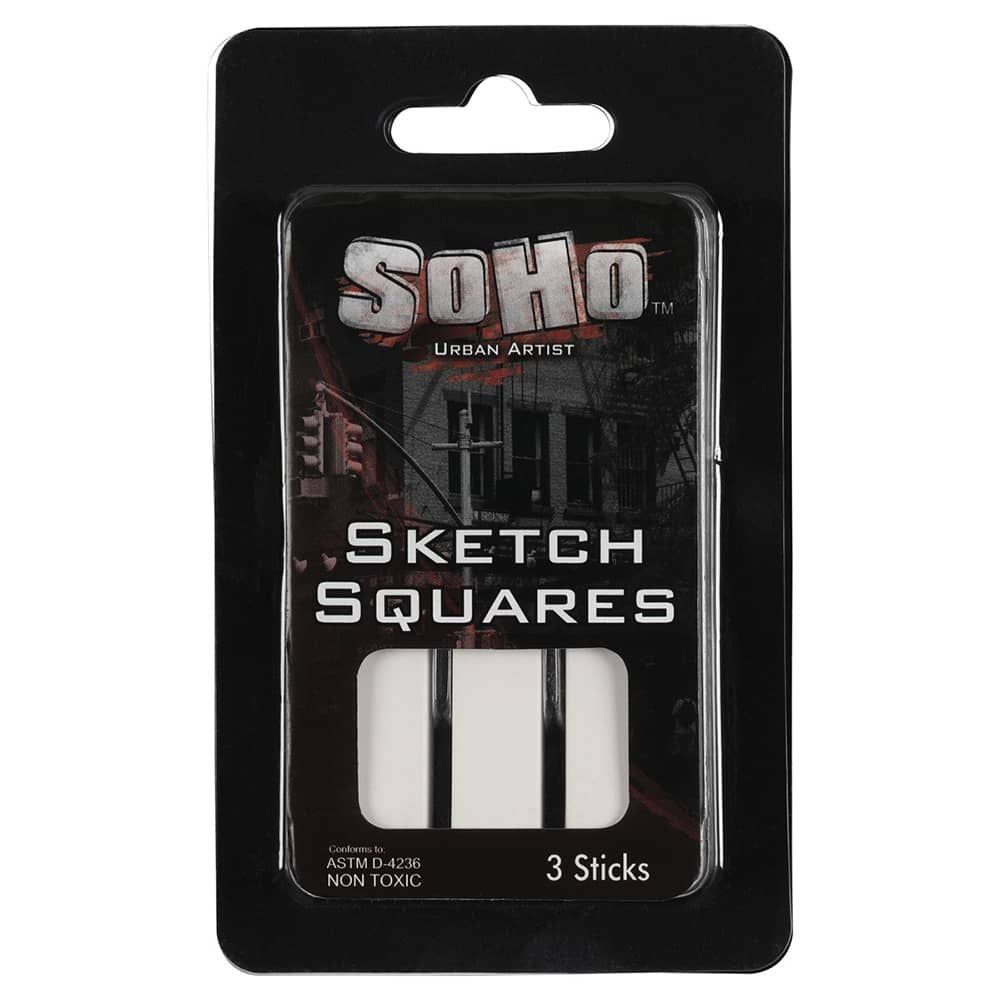 SoHo Sketch Squares 3-Pack - White