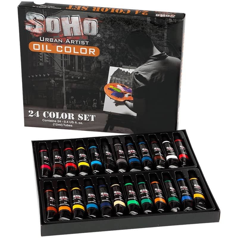 SoHo Urban Artist Oils 12ml Tube Value Set of 24