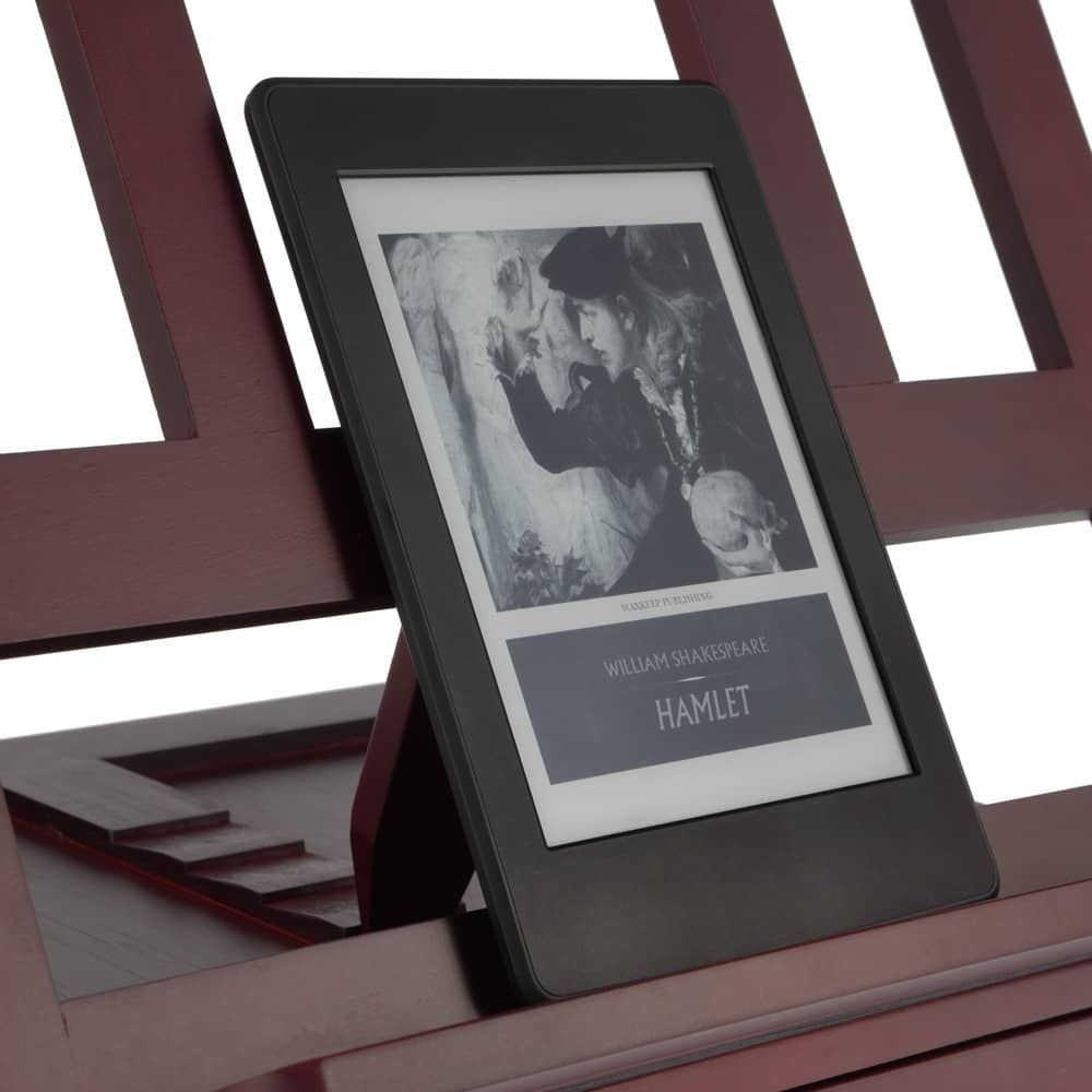 SoHo Urban Artist Wood Table & Desk Easel Close-Up with Kindle