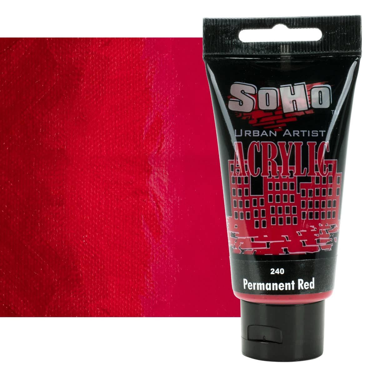 SoHo Heavy Body Acrylic Permanent Red, 75ml Paint Tube Jerry's Artarama
