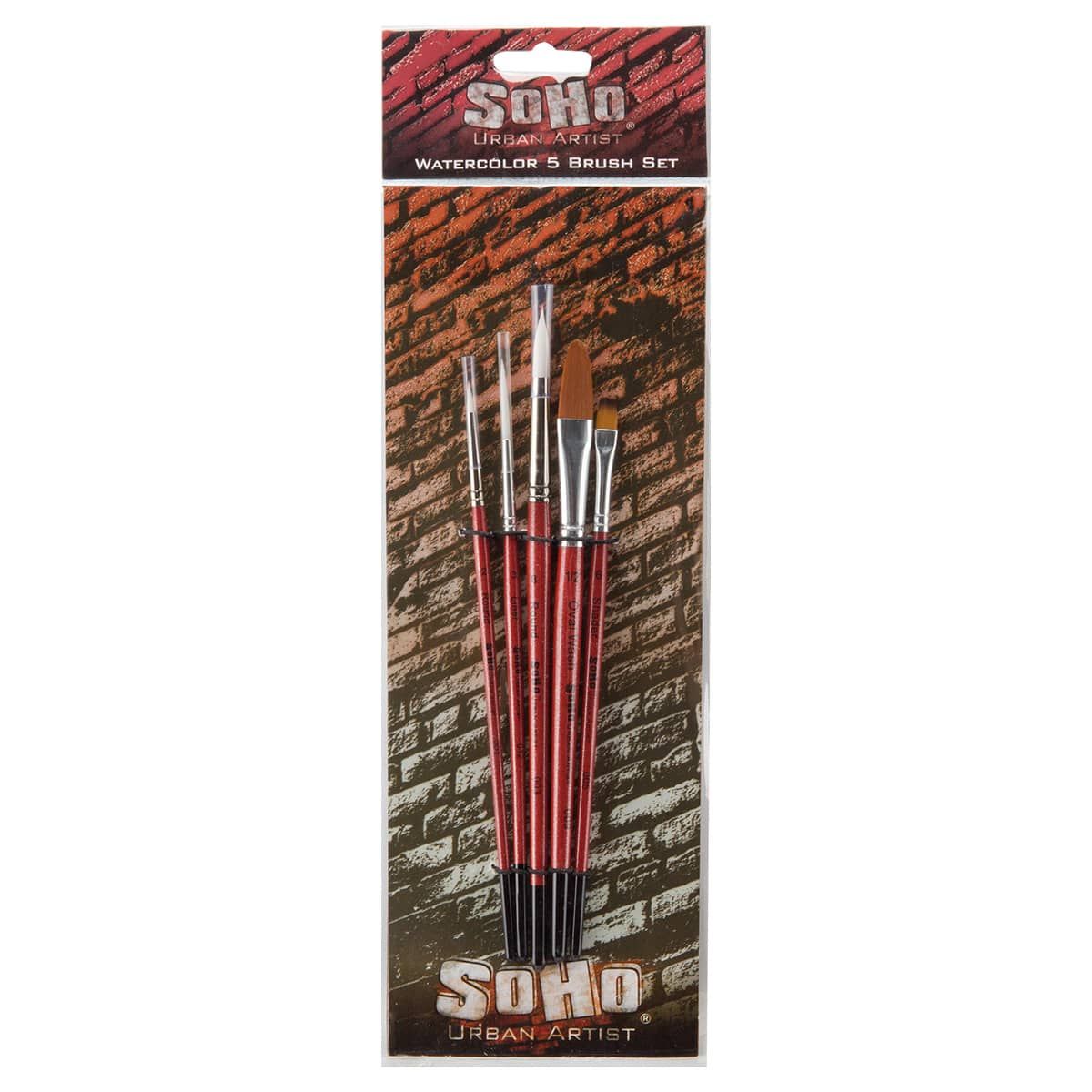 SoHo Artist Watercolor Value Brush Set of 5