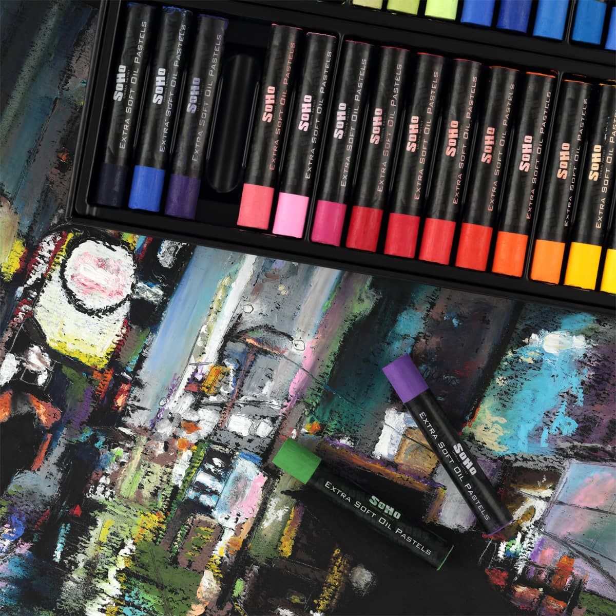 SoHo ExtraSoft Artist Oil Pastel Set of 72 Colors Jerry's Artarama